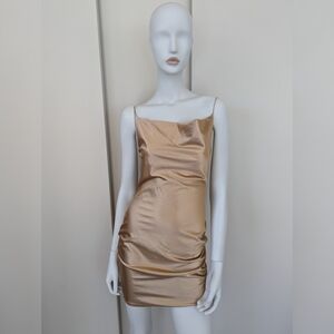 Gold Metallic Mini Dress